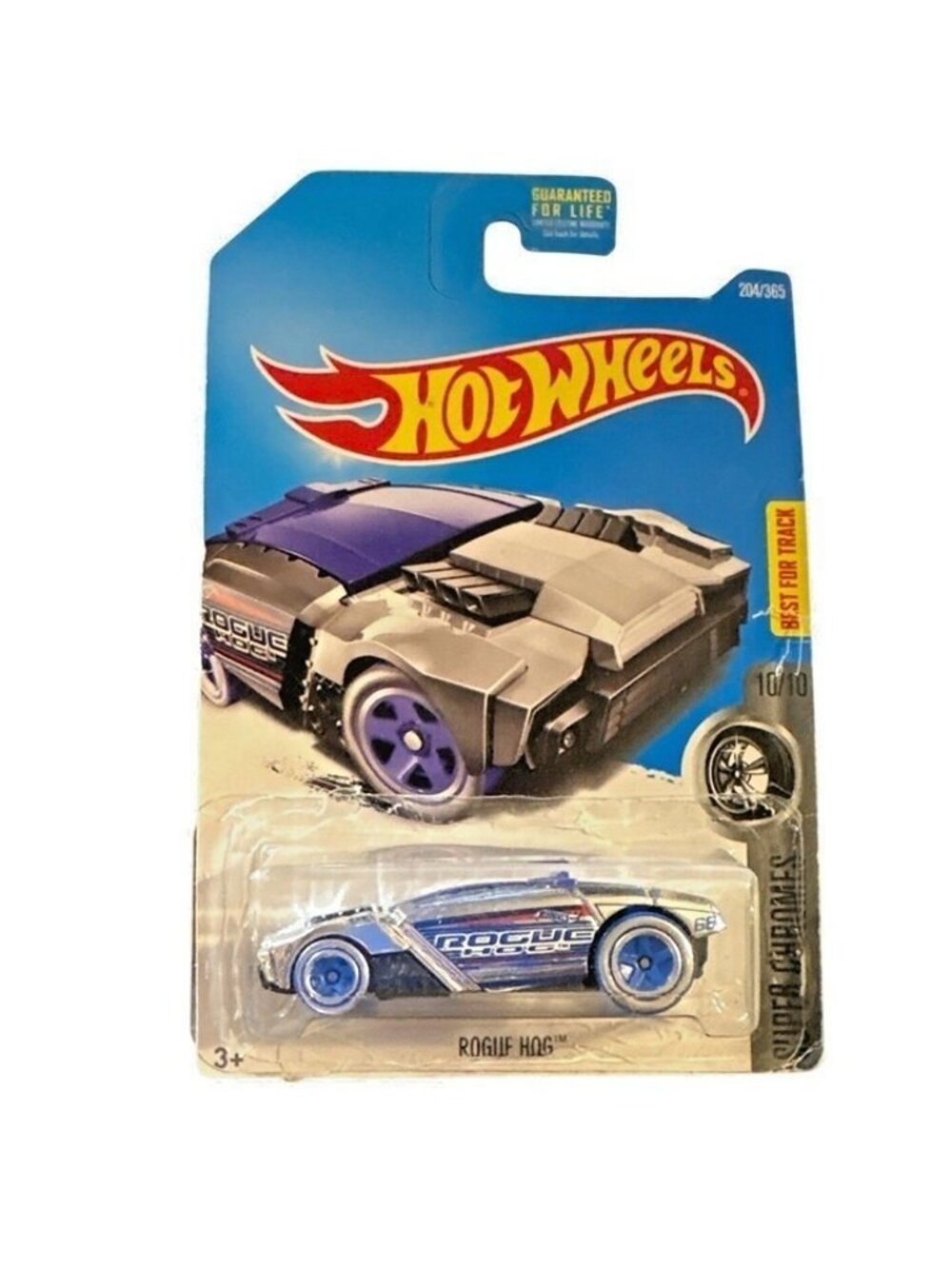 Die Cast Hot Wheels Rogue Hog Super Chromes 10/10 Blue Car